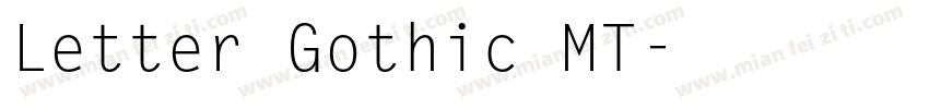 Letter Gothic MT字体转换
